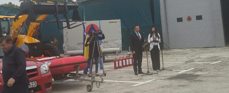 Fahrudin Solak, direktor FUCZ, na ceremoniji predstavljanja nove opreme Civilne za&scaron;tite Općine Novi Grad Sarajevo